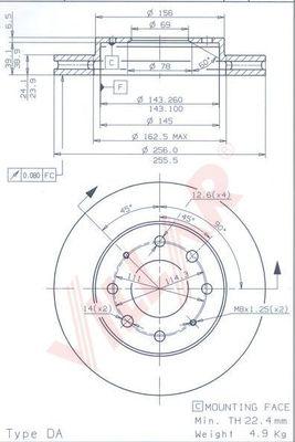 Villar 628.1241 - Bremžu diski ps1.lv