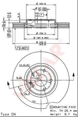 Villar 628.2165 - Bremžu diski ps1.lv