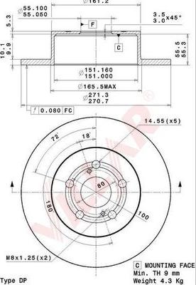 Villar 628.2108 - Bremžu diski ps1.lv