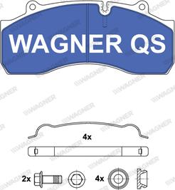 Wagner 2914304950 - Bremžu uzliku kompl., Disku bremzes ps1.lv