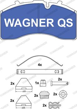 Wagner 2915804950 - Bremžu uzliku kompl., Disku bremzes ps1.lv