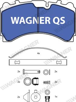 Wagner 2924404950 - Bremžu uzliku kompl., Disku bremzes ps1.lv