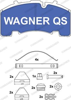 Wagner 2926404950 - Bremžu uzliku kompl., Disku bremzes ps1.lv