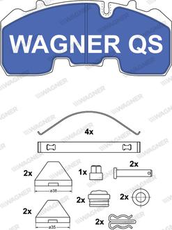 Wagner 2926504950 - Bremžu uzliku kompl., Disku bremzes ps1.lv