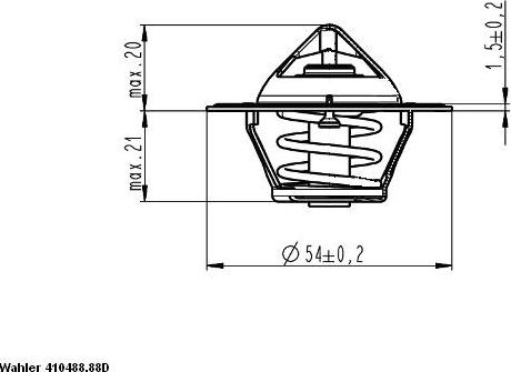 WAHLER 410488.88D - Termostats, Dzesēšanas šķidrums ps1.lv