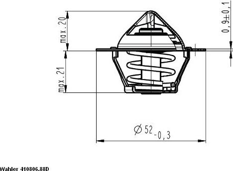 WAHLER 41080688D - Termostats, Dzesēšanas šķidrums ps1.lv