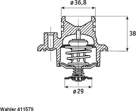 WAHLER 411579.92D - Termostats, Dzesēšanas šķidrums ps1.lv