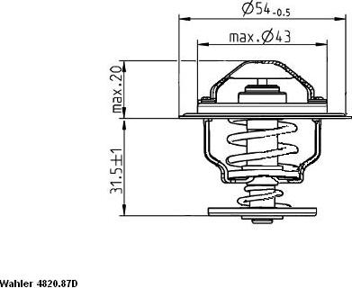 WAHLER 4820.87D - Termostats, Dzesēšanas šķidrums ps1.lv