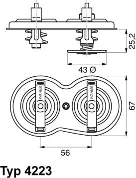 WAHLER 4223.83D - Termostats, Dzesēšanas šķidrums ps1.lv