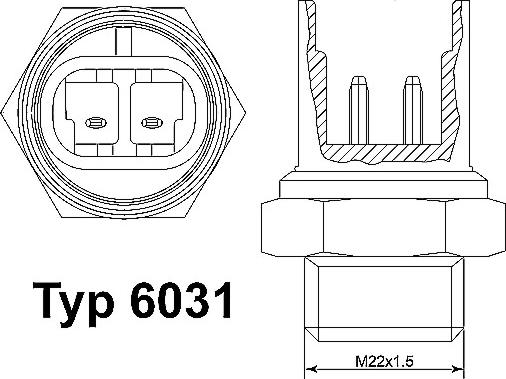 WAHLER 6031.100D - Termoslēdzis, Radiatora ventilators ps1.lv