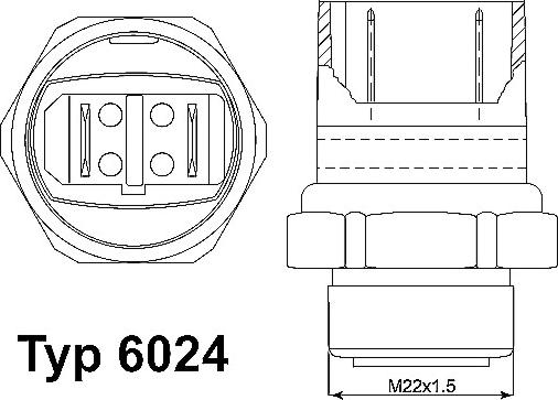 WAHLER 6024.95D - Termoslēdzis, Radiatora ventilators ps1.lv