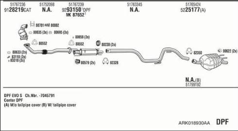 Walker ARK018930AA - Izplūdes gāzu sistēma ps1.lv