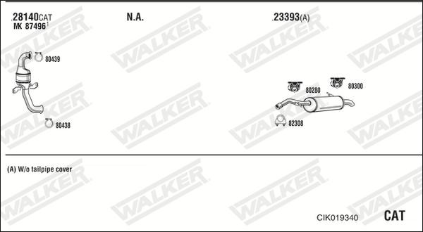 Walker CIK019340 - Izplūdes gāzu sistēma ps1.lv
