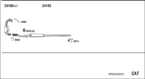 Walker MNK033051 - Izplūdes gāzu sistēma ps1.lv