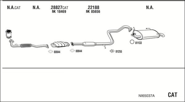 Walker NI65037A - Izplūdes gāzu sistēma ps1.lv