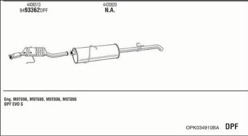 Walker OPK034910BA - Izplūdes gāzu sistēma ps1.lv