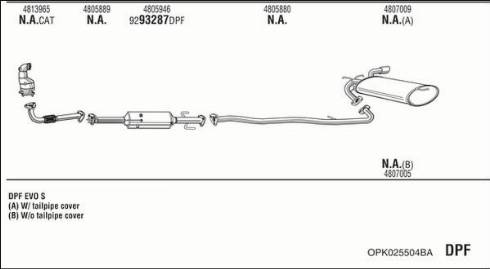 Walker OPK025504BA - Izplūdes gāzu sistēma ps1.lv