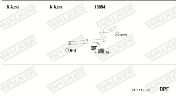 Walker PEK117336 - Izplūdes gāzu sistēma ps1.lv