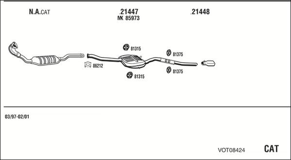 Walker VOT08424 - Izplūdes gāzu sistēma ps1.lv