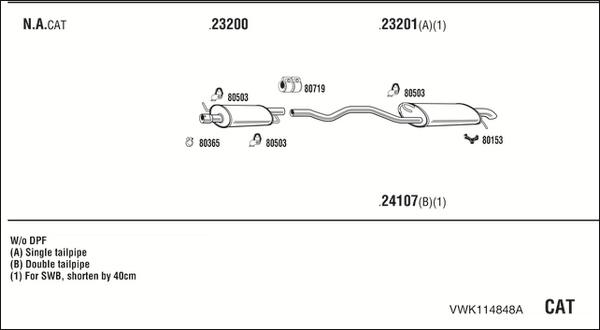 Walker VWK114848A - Izplūdes gāzu sistēma ps1.lv