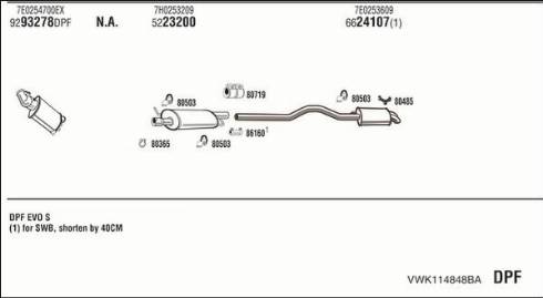 Walker VWK114848BA - Izplūdes gāzu sistēma ps1.lv