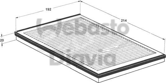 Webasto 82D0325106A - Filtrs, Salona telpas gaiss ps1.lv