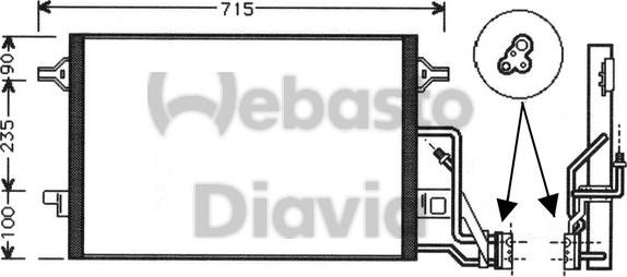 Webasto 82D0225453A - Kondensators, Gaisa kond. sistēma ps1.lv