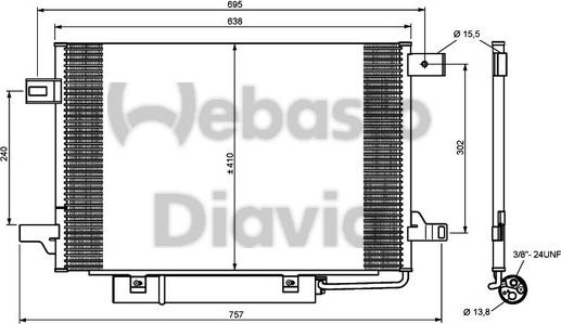 Webasto 82D0225562A - Kondensators, Gaisa kond. sistēma ps1.lv