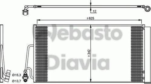 Webasto 82D0225612A - Kondensators, Gaisa kond. sistēma ps1.lv