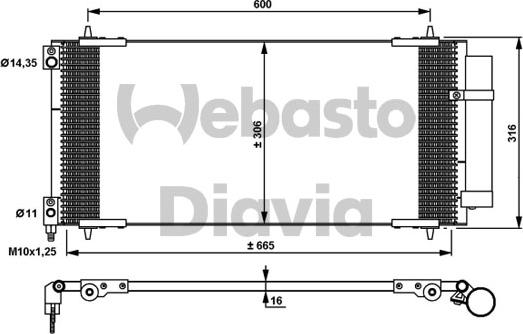 Webasto 82D0225674A - Kondensators, Gaisa kond. sistēma ps1.lv