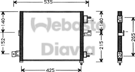 Webasto 82D0225285A - Kondensators, Gaisa kond. sistēma ps1.lv