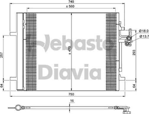 Webasto 82D0225710A - Kondensators, Gaisa kond. sistēma ps1.lv