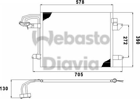 Webasto 82D0226191MA - Kondensators, Gaisa kond. sistēma ps1.lv