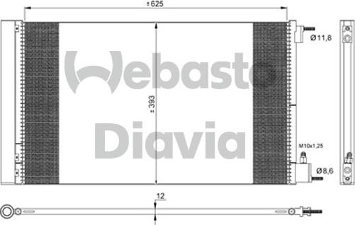 Webasto 82D0226284MA - Kondensators, Gaisa kond. sistēma ps1.lv