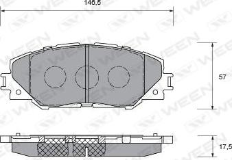 Ween 151-0022 - Bremžu uzliku kompl., Disku bremzes ps1.lv