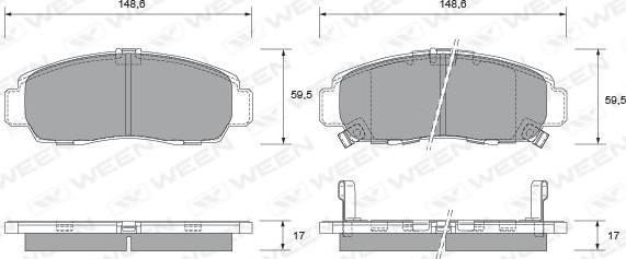 Blue Print ADH24259 - Bremžu uzliku kompl., Disku bremzes ps1.lv