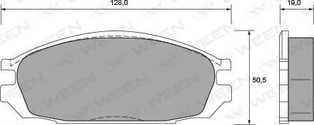 Ween 151-1414 - Bremžu uzliku kompl., Disku bremzes ps1.lv