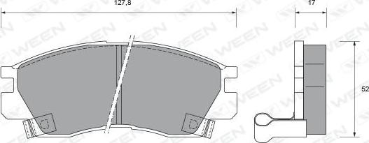 Ween 151-1544 - Bremžu uzliku kompl., Disku bremzes ps1.lv