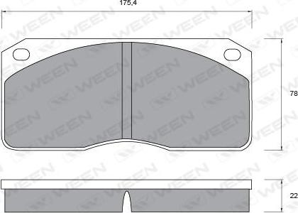 Ween 151-1042 - Bremžu uzliku kompl., Disku bremzes ps1.lv