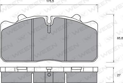 Brake Engineering PA1739 - Bremžu uzliku kompl., Disku bremzes ps1.lv