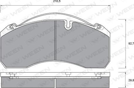 Ween 151-1060 - Bremžu uzliku kompl., Disku bremzes ps1.lv