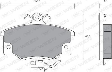 Ween 151-1012 - Bremžu uzliku kompl., Disku bremzes ps1.lv