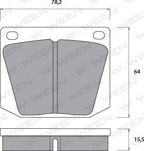 Ween 151-1081 - Bremžu uzliku kompl., Disku bremzes ps1.lv