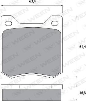 Ween 151-1082 - Bremžu uzliku kompl., Disku bremzes ps1.lv