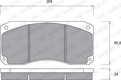 Ween 151-1031 - Bremžu uzliku kompl., Disku bremzes ps1.lv