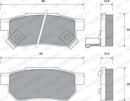 Ween 151-1027 - Bremžu uzliku kompl., Disku bremzes ps1.lv