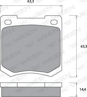 Ween 151-1079 - Bremžu uzliku kompl., Disku bremzes ps1.lv