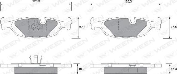 Ween 151-1199 - Bremžu uzliku kompl., Disku bremzes ps1.lv