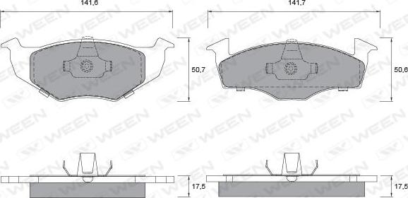 Ween 151-1143 - Bremžu uzliku kompl., Disku bremzes ps1.lv