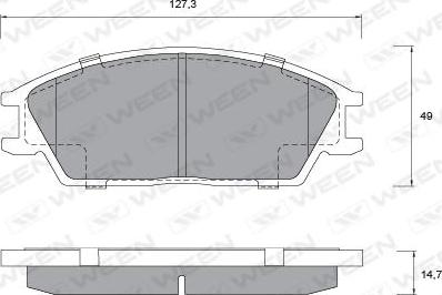 Ween 151-1167 - Bremžu uzliku kompl., Disku bremzes ps1.lv